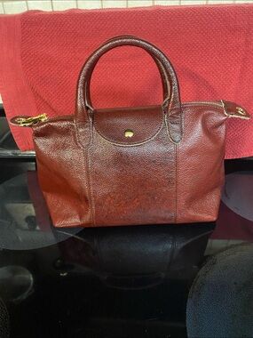 AmeriLeather Carina Structured Small Top-Handle Satchel in Deep Burgundy